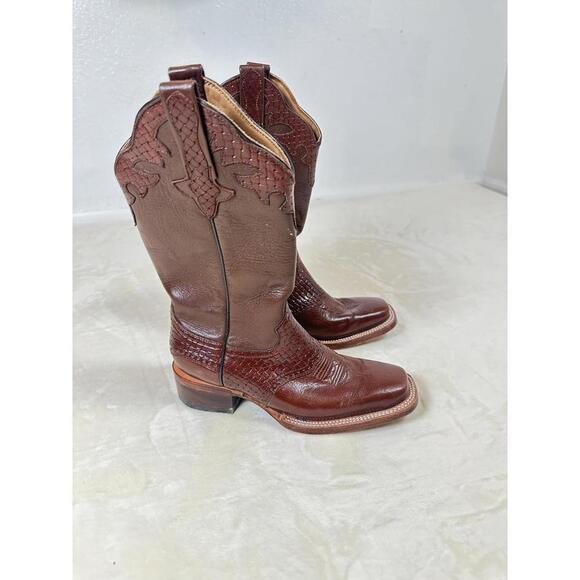 Women’s Sz 22.5 US Sz 6 Don Cuco Mexican Wester Cowboy Leather Boots main image 8